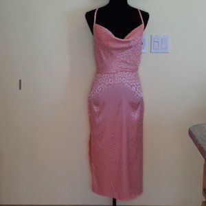 NWT!  Unique Bodycon D&M Barbie Pink Cheetah Slip Dress